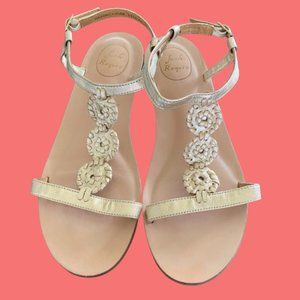 Jack Rogers Platinum Gladiator Flat Sandals